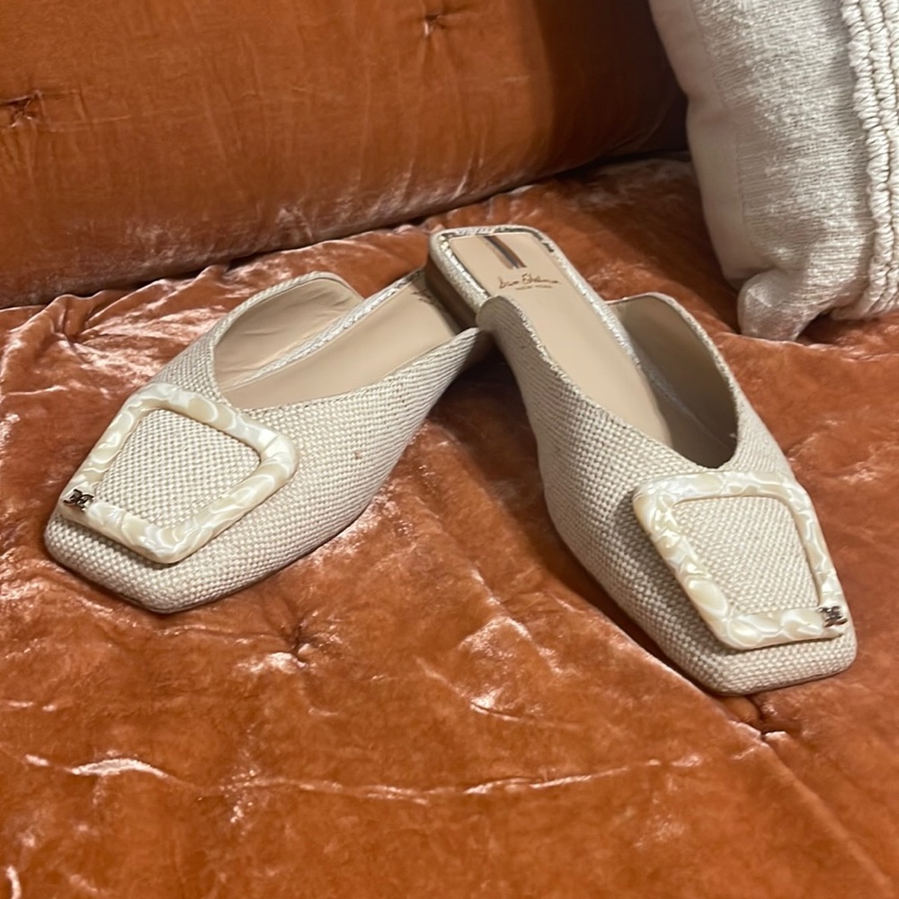 Sam Edelman Lavina natural linen slide